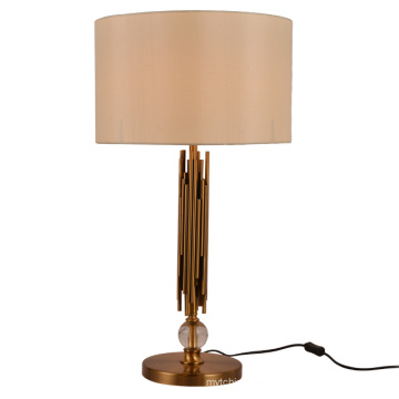 Luxury Retro American Style Metal Bedside Table Lamp For Home Decor